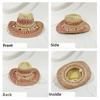 Ethnic Style Western Cowboy Hats Red Beige Color Woven Rolled-Brim Straw Sun Hat Women Outdoor Sun Protection Fashion Beach Hat