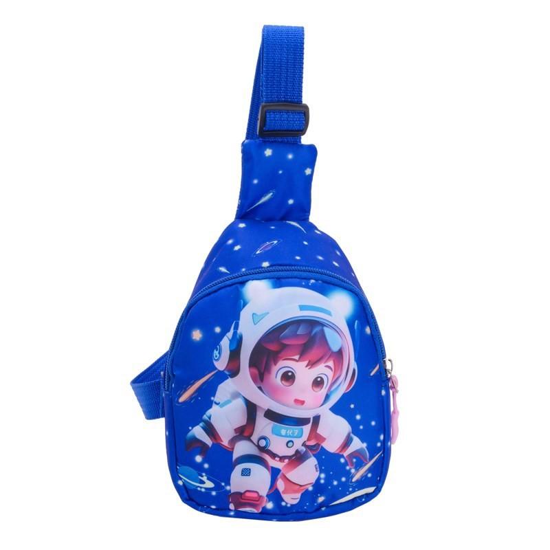 Childrens Cartoon Space Astronaut Chest Bag With Breathable Nylon For Kindergarten Kids