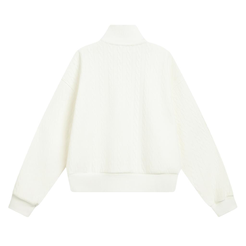 Li Ning Sports Lifestyle Series Embroidered Letter Logo Sweatshirt Women sweatshirt AWDW170-5