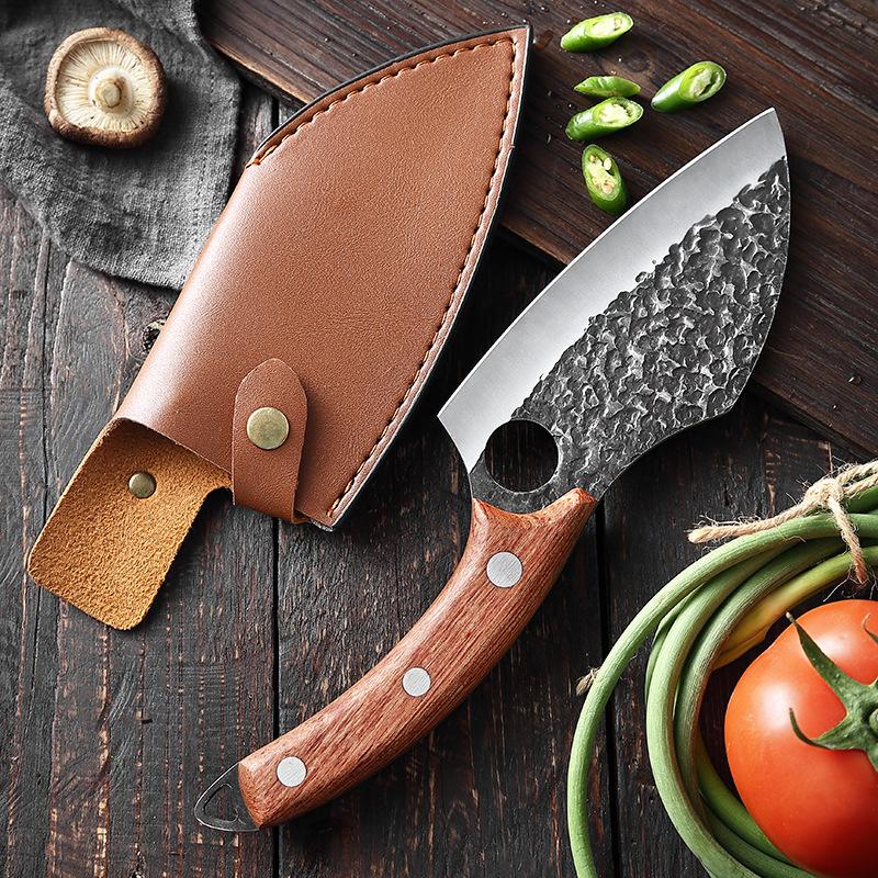 5CR15Mov Stahl Ausbeinmesser Feststehende Klinge Fleisch Metzgermesser Haushalt Küchenmesser Handwerkzeug für Haushalt