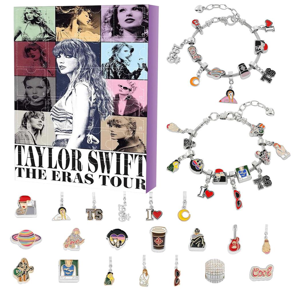 Kalendarz adwentowy Prezenty, Zestaw do robienia bransoletek DIY Dla dzieci Dorosłych, 24-dniowy kalendarz odliczający do świąt Bożego Narodzenia Biżuteria Prezenty