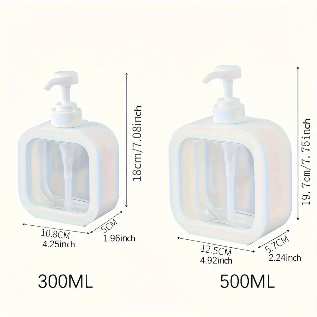 300/500 ml tvålautomater för badrum Refillable Lotion Shampoo Shower Gel Hållare Bärbar Rese Dispenser Tom Bad Pumpflaska