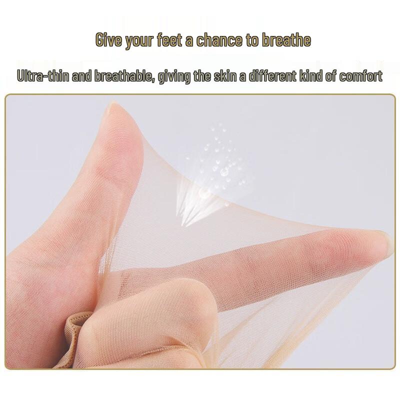 LANGSHA Women's Summer Sheer Crystal Silk Ankle Socks