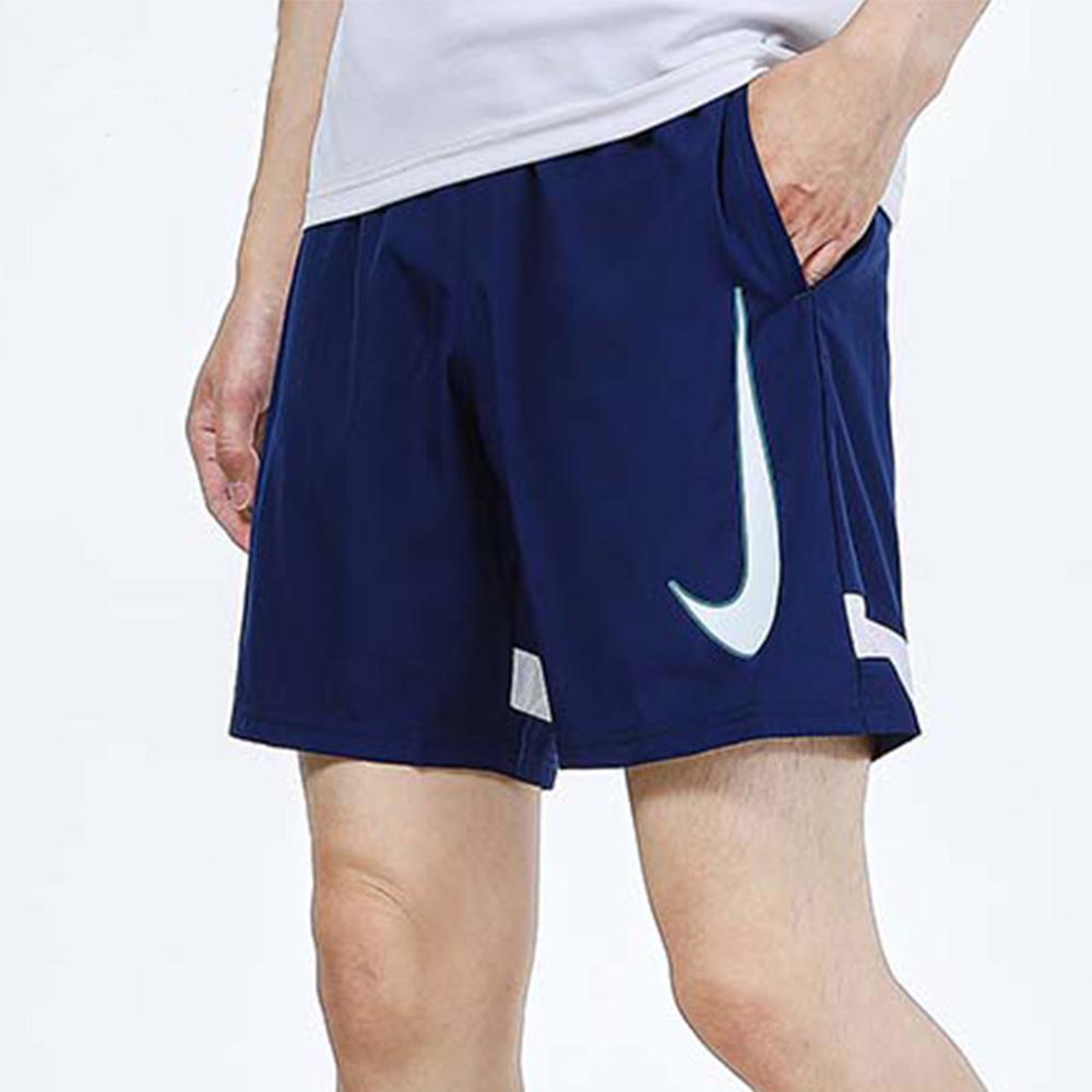 Nike Logo Print Training Workout Quick-Dry Breathable Shorts Men Bottoms Blue CV1468-492
