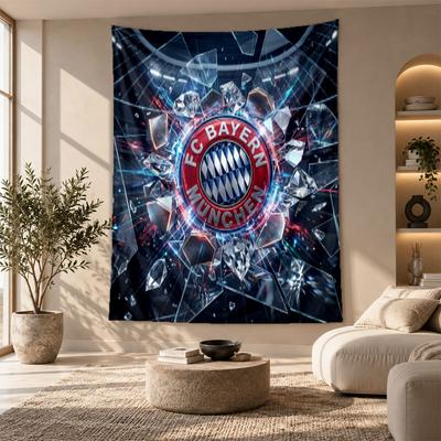 Decorative Tapestry,Bayern Munich Printed Wall Art, Lightweight Wall Hanging For Bedroom Background