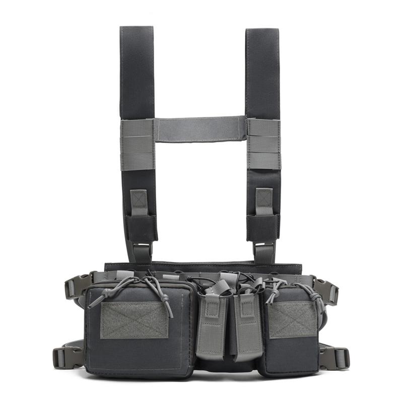 Tactical Vest CS Match Wargame Military Gear Pack Outdoor Camping Nylon Chest Rig Vest Fit Airsoft Hunting Apparel Accessories