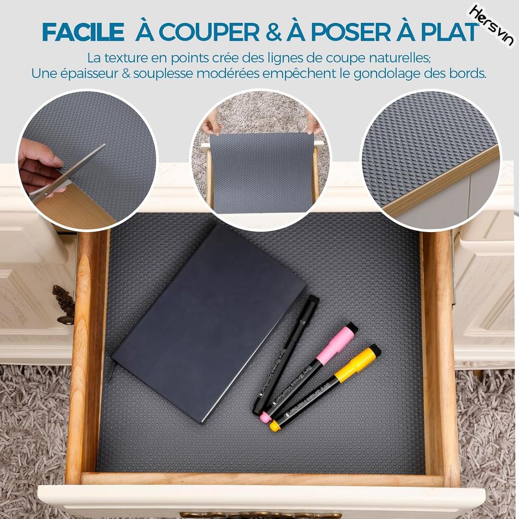 Non-Adhesive, Non-Slip Drawer Liner, Roll of Protection for Kitchen Drawers, Protects Shelves,and Refrigerators,EVA Plastic ProtectiveFilm orFurniture