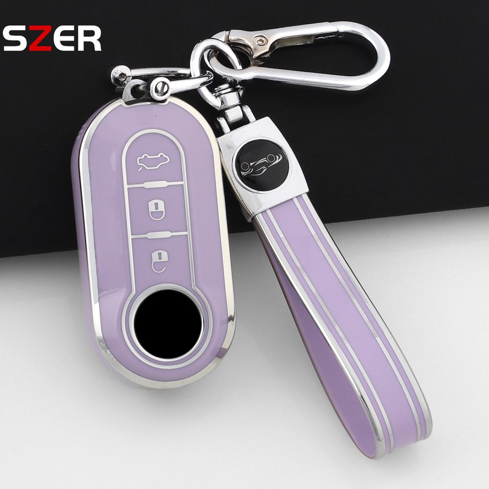 New Tpu Car Key Case Cover For Fiat 500 Ducato Panda 500L Punto Lancia Musa For Citroen Jumper For Peugeot Boxer Protected Fob