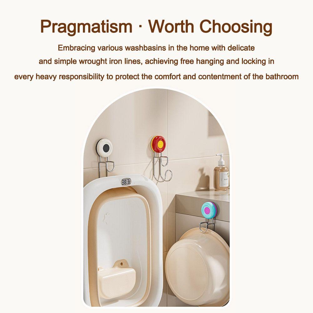 Creative Dopamine Suction Cup Hook Multi-functional No-punch Coat Hook Washbasin Hook Bathroom Porch