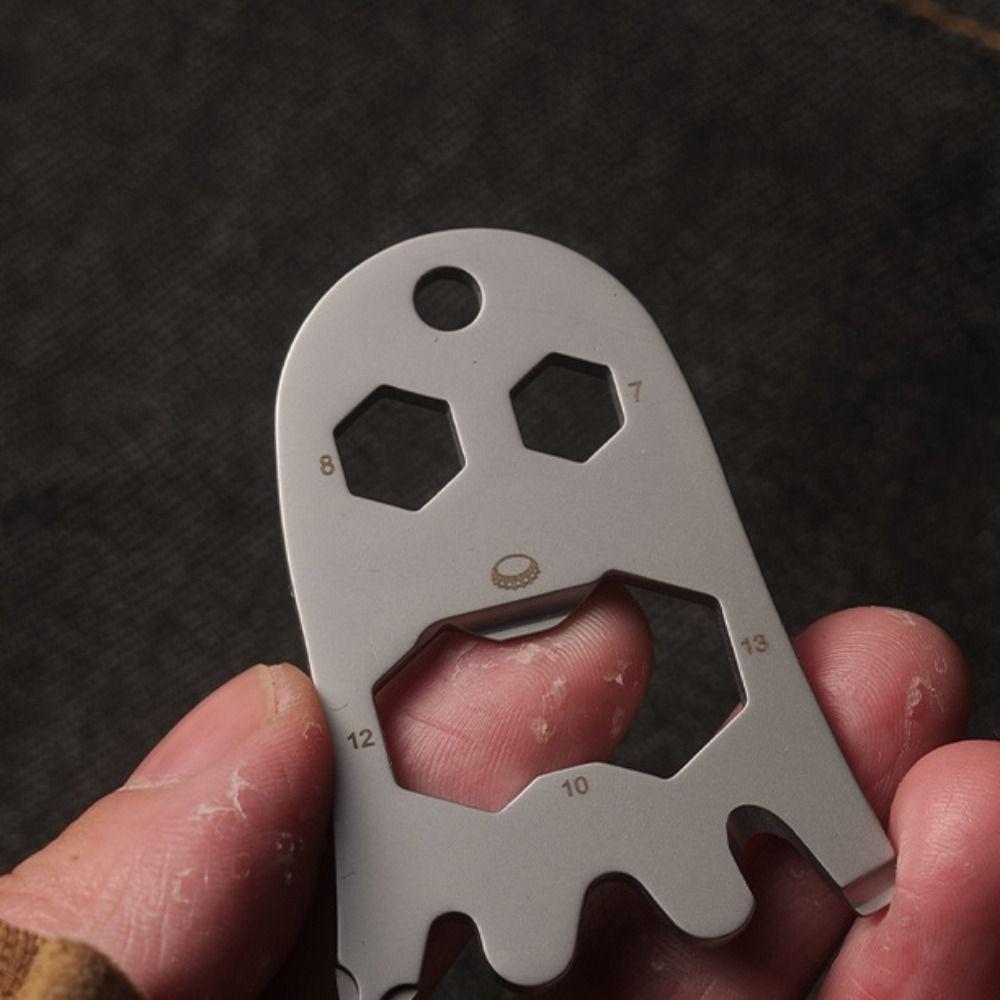 Stainless Steel Card Bottle Opener Halloween Ghost Mountaineering Buckle For Camping and Hiking