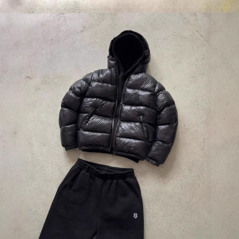 Y2K Winter Cotton Puffer Jacket Streetwear Embroidered Zip-Up Casual Warm Coat Men Women Ins Style