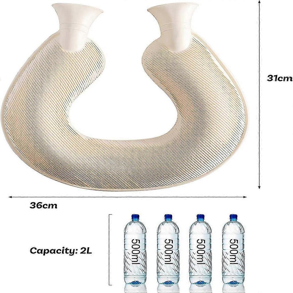 U-shaped plush rubber neck and shoulder warmer 2L hot water bottle 1pcs