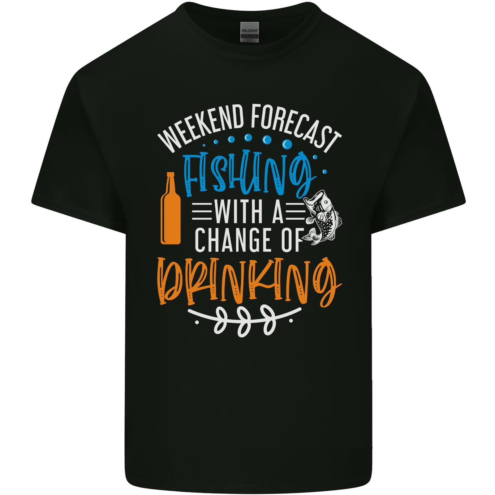 Fishing Forecast Funny Beer Fisherman 2 Mens Light Cotton T-Shirt Mens Womens Tees Top 3XL