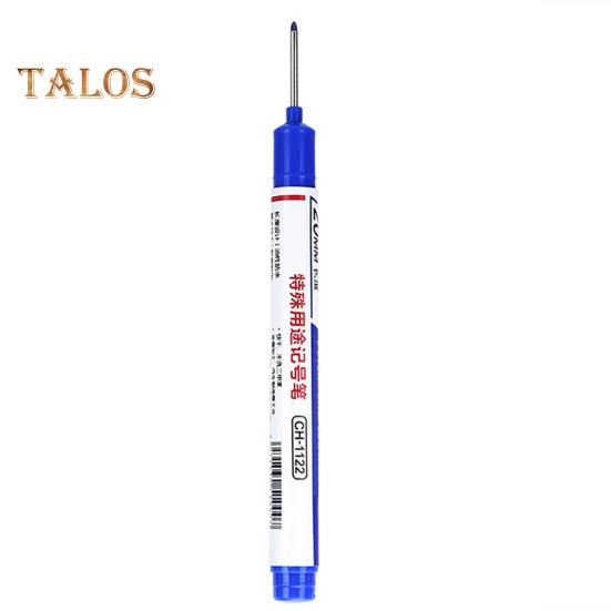 

5 шт., маркеры с длинной головкой и глубокими отверстиями, плотничные чернильные маркеры, быстросохнущие водостойкие красочные плотничьи ручки, инструменты для маркировки синий