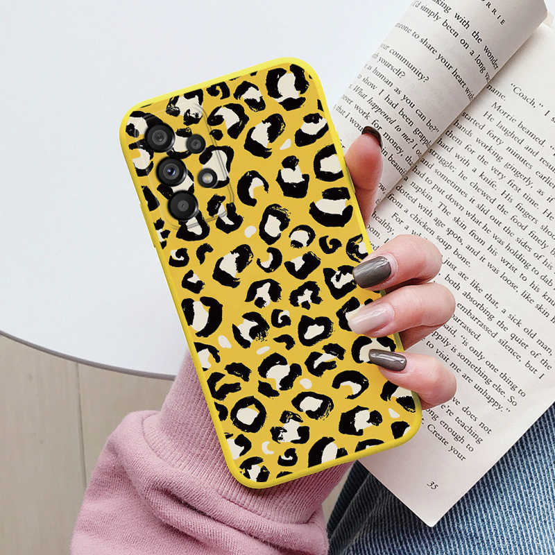 Leopard Case For Samsung Galaxy A53 A12 5G M12 F12 A22 A22S A32 A52 A52S A06 A73 A23 A33 A13 A04S Cover Shockproof Soft Fundas