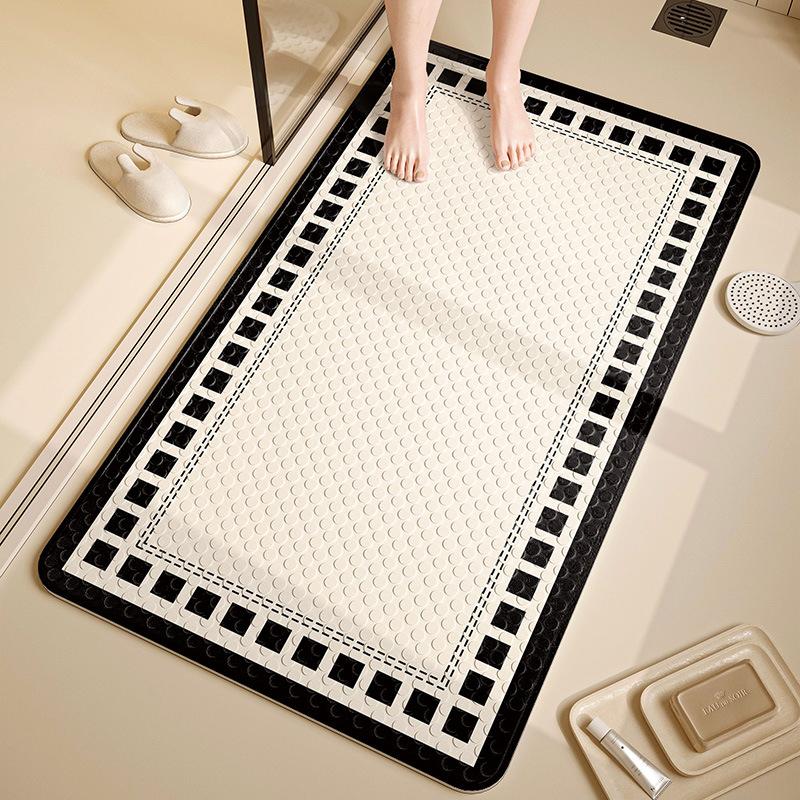 

Килимок для ванної на присосках протиковзкий Світла розкіш Високоякісний килимок для підлоги Квадратний килимок для ніг для ванної кімнати, душової кімнати 50*80cm