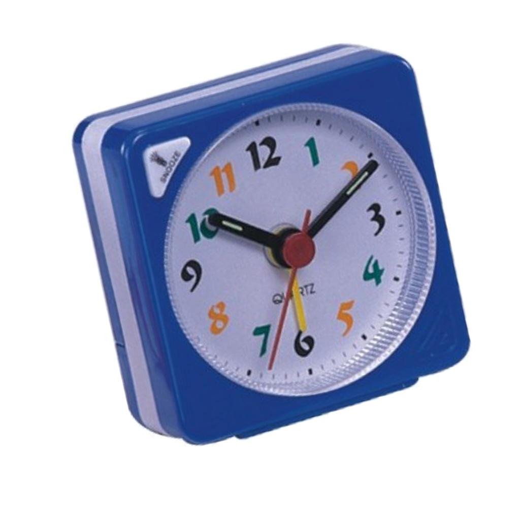 2pcs Travel Gradient Sound Table Bedside Clock Blue