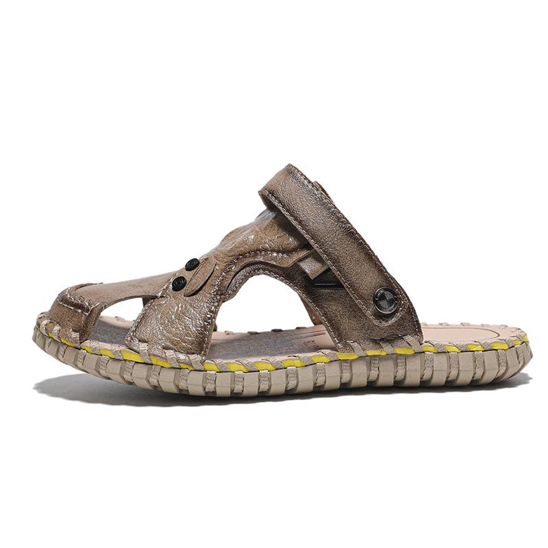 Fashion Outdoor Summer Men's Sandals Summer Breathable Sport Beach Shoes Plus Size 45 Non-Slip Mens Casual Sandalis Black