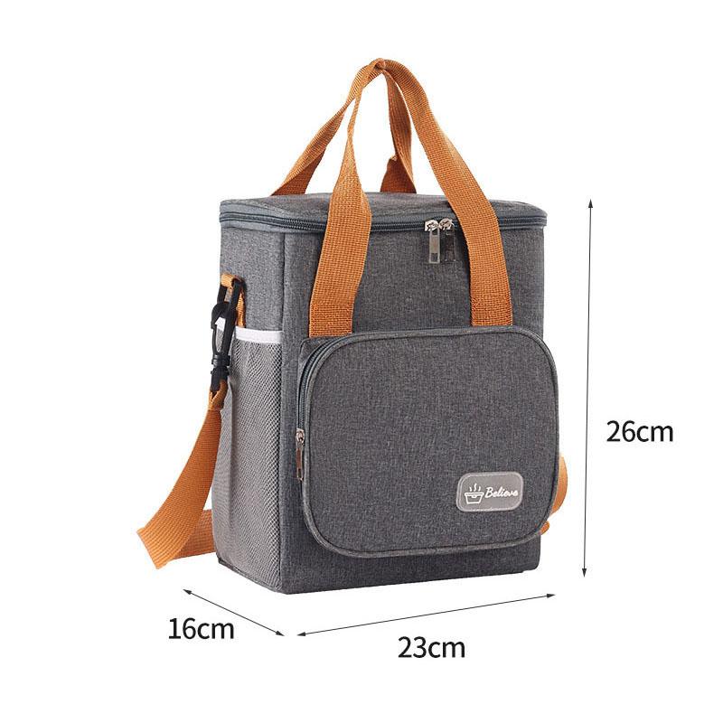 Vertical Handheld Insulated Lunch Bag, Thickened Foil Cooler Tote for Picnic & Food Storage