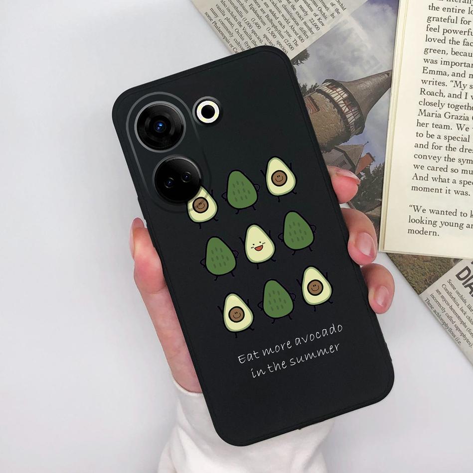 For Tecno Camon 20 Pro 4G 5G Phone Cases Cute Design Matte Silicone Shockproof Black Cover For Tecno Camon20 20Pro Bumper Capa