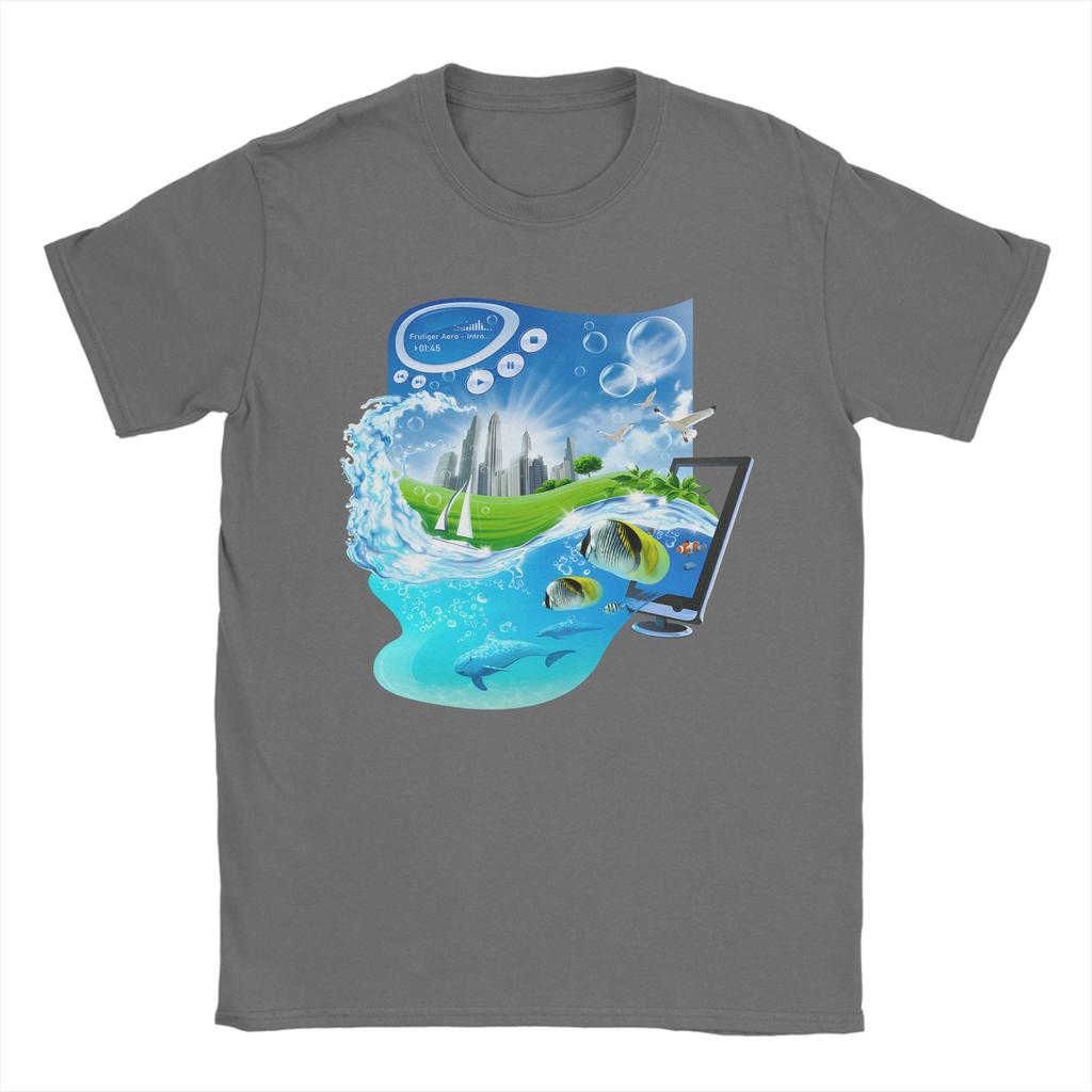 Unisex Women Frutiger Aero World Vaporwave T Shirt 100 Cotton New Arrival Tee Shirts Clothing Outfits