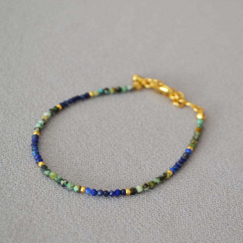 

Бирюзовый лазурит ручной работы ожерелье из бусин для женщин