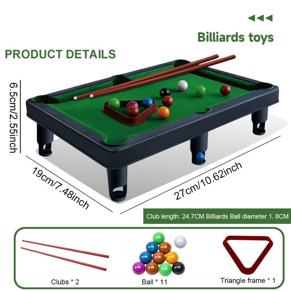 

Міні-більярдний стіл Настільний настільний набір для більярду Гра в снукер з 2 киями та кулями Портативний зняття стресу Домашній офіс Настільні ігри