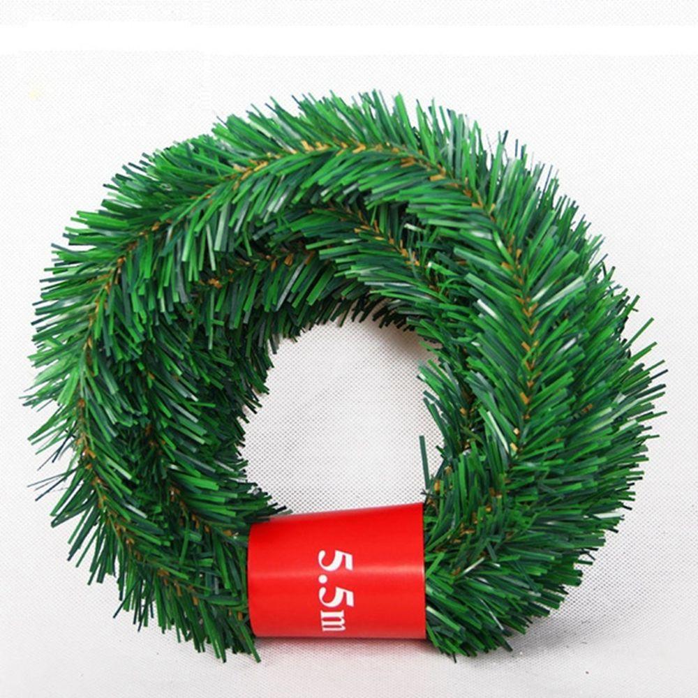 

DIY 5.5M Artificial Party Supplies Green Christmas Decor Pine Needle Rattan Vine Ornaments Garland зелёный