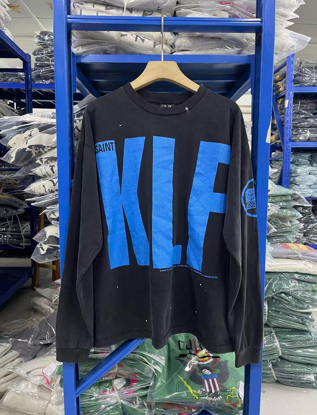 Washing Water Long-Sleeved T-Shirt Trendy Brand Men S