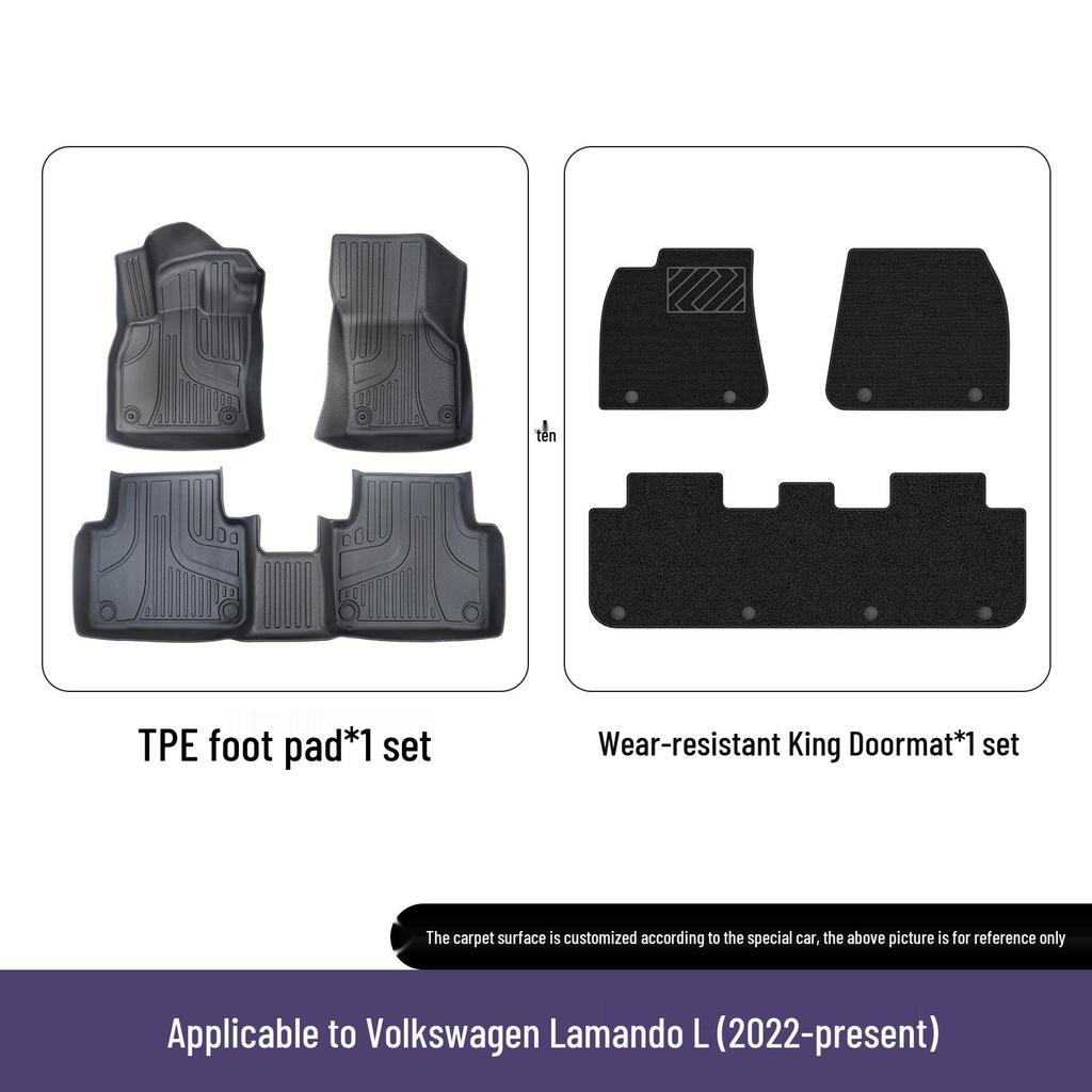 Volkswagen Lamando L Eco-Friendly TPE Floor Mats, 3D All-Weather Design.