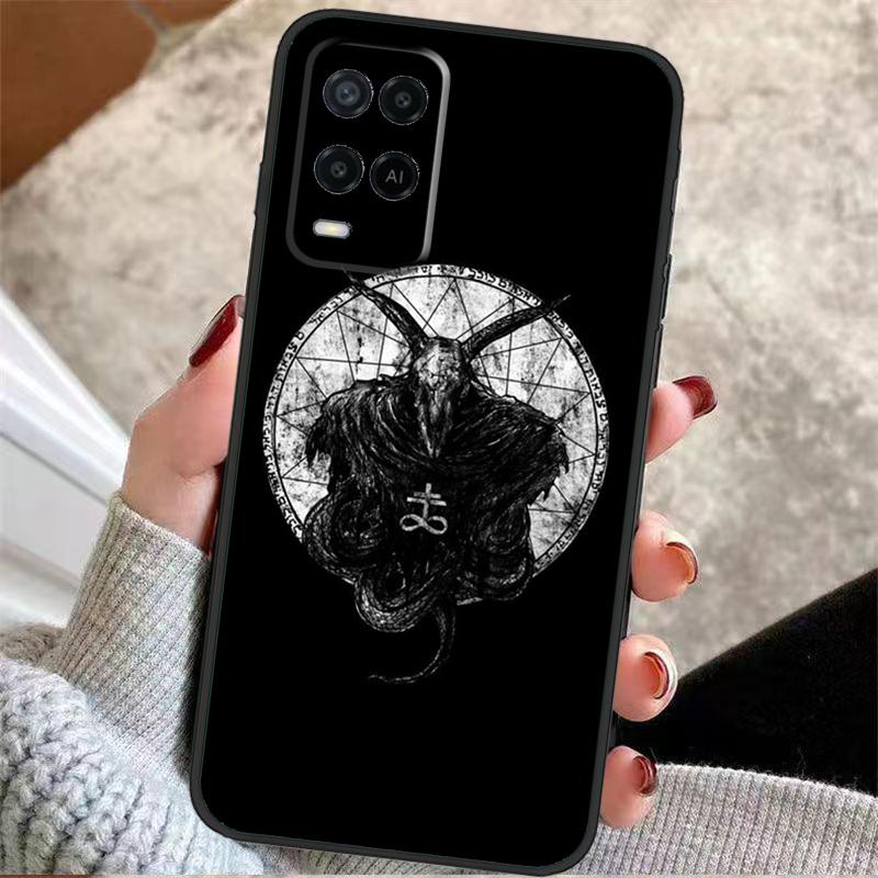 Devil Satan Dark Art Case For OPPO A96 A76 A16 A98 A78 A58 A18 A15 A17 A77 A5 A9 A74 A94 A52 A72 A53S A54S A57S