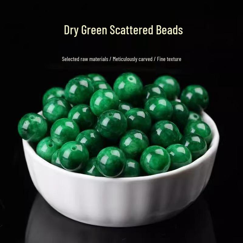 Jade Color Green Chalcedony Round Beads for DIY Jewelry Accessories 6mm