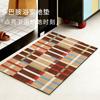 VIKAMA Vintage Multicolor Patchwork Checkered Doormat Soft Diatom Mud Non-Slip Rug Quick Dry Absorbent Mat for Home Decor