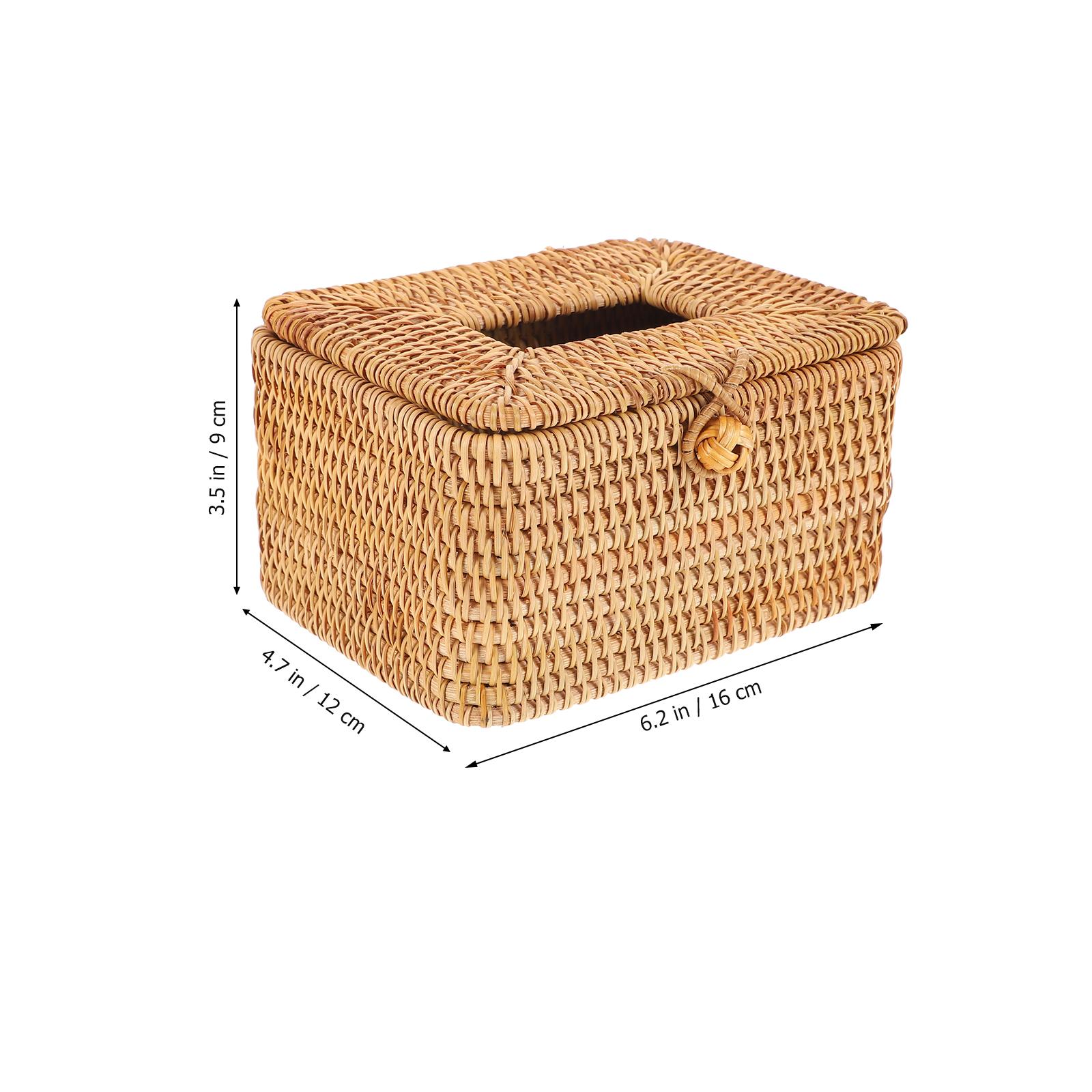 

Коробка для салфеток из ротанга, домашний декор, креативные держатели, контейнеры, ящики для хранения, практичная спальня, экономия жилого пространства