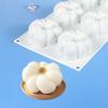 6 Cavity Mangosteen Silicone Molds Heat-Resistant Dessert Mold Mousse Cake Mold  Kitchen Bakeware