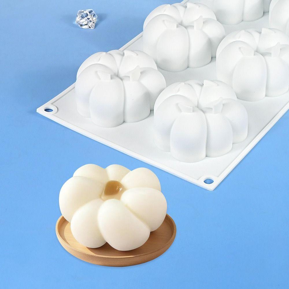 6 Cavity Mangosteen Silicone Molds Heat-Resistant Dessert Mold Mousse Cake Mold Kitchen Bakeware