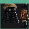 Outerwear Womens Faux Fur Coat With Large Collar For Streetwear Style