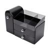 3 Tier Make Up Organizers for Vanity Countertop Skincare Organizer with Dust Cover 2 Transparent Drawers 27 Brush