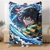 1pc Tomioka Giyuu Blanket, Gift, for Men and Women, Soft Blanket, Good for Sofa Bed Couch Travel, Lightweight Flannel Blanket