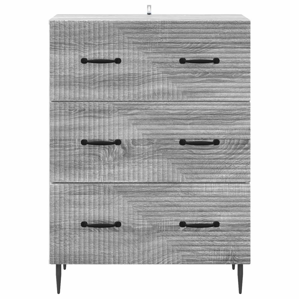 Drawer Cabinet Gray Sonoma 66 x 34.5 x 89.5 cm Particleboard