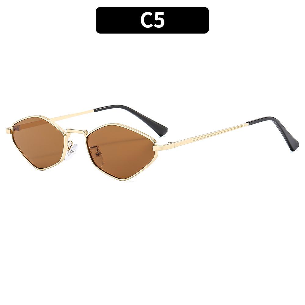 

Женские солнцезащитные очки, Многоугольные металлические солнцезащитные очки, Модные солнцезащитные очки