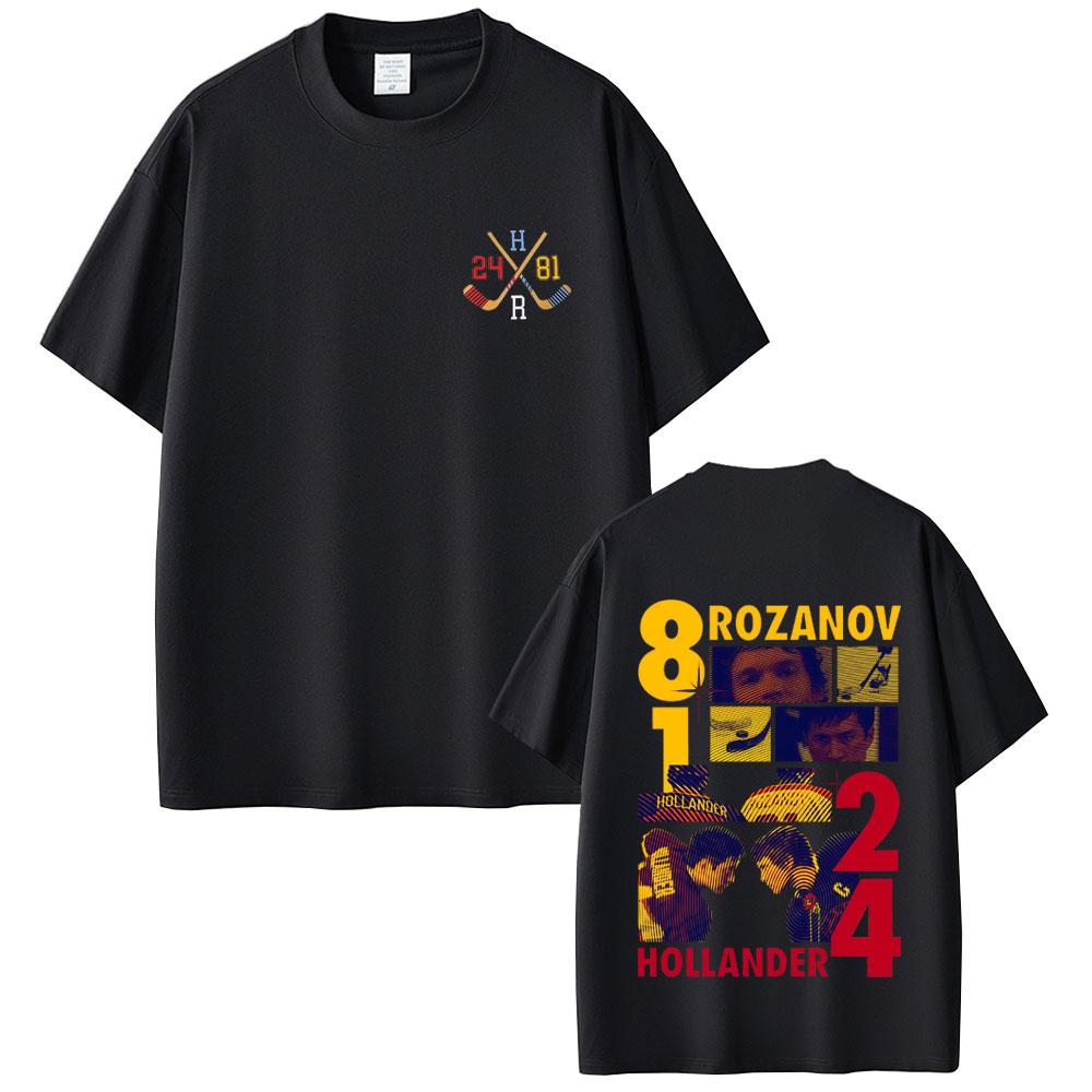 Heated Rivalry Shane Hollander Ilya Rozanov Hollanov 2481 Graphic Tshirt Unisex Women Vintage Streetwear Fashion T Shirts
