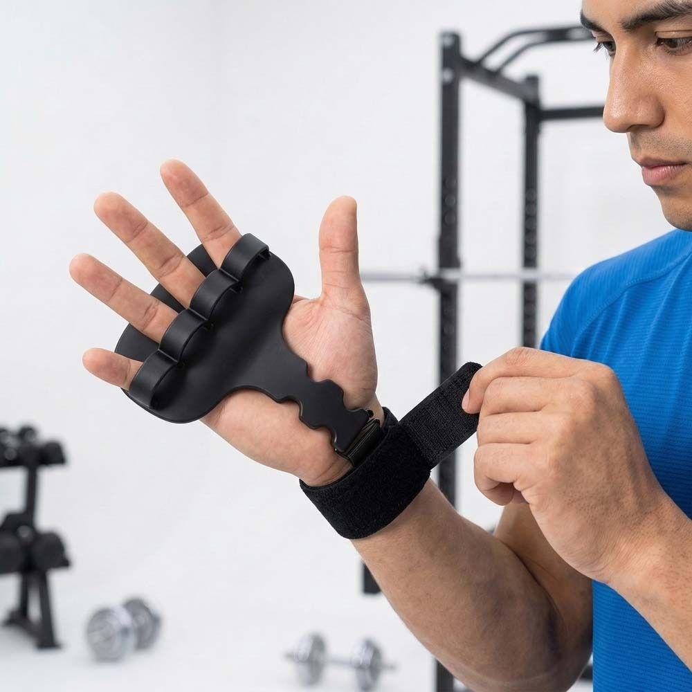 1 pc/ pair Ergonomic Shape Lifting Grips Silicone Material Anti-Slip Grips Home Workout