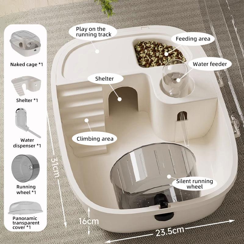 New Hamster Transparent Luxury Mini Villa Small Mouse Cage