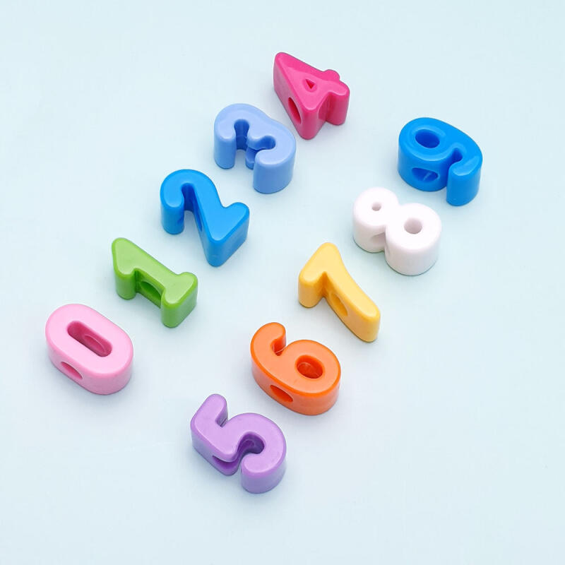 Acrylic Color Number Keychain Material Accessory Supplies (10 Pcs)