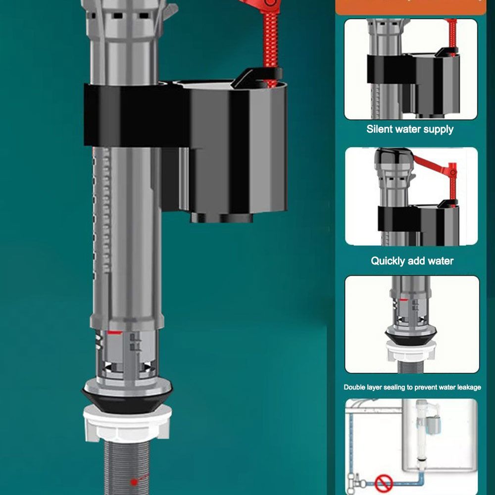 Silent Toilet Cistern Fill Valve Adjustable Toilet Float Valve Toilet Accessories