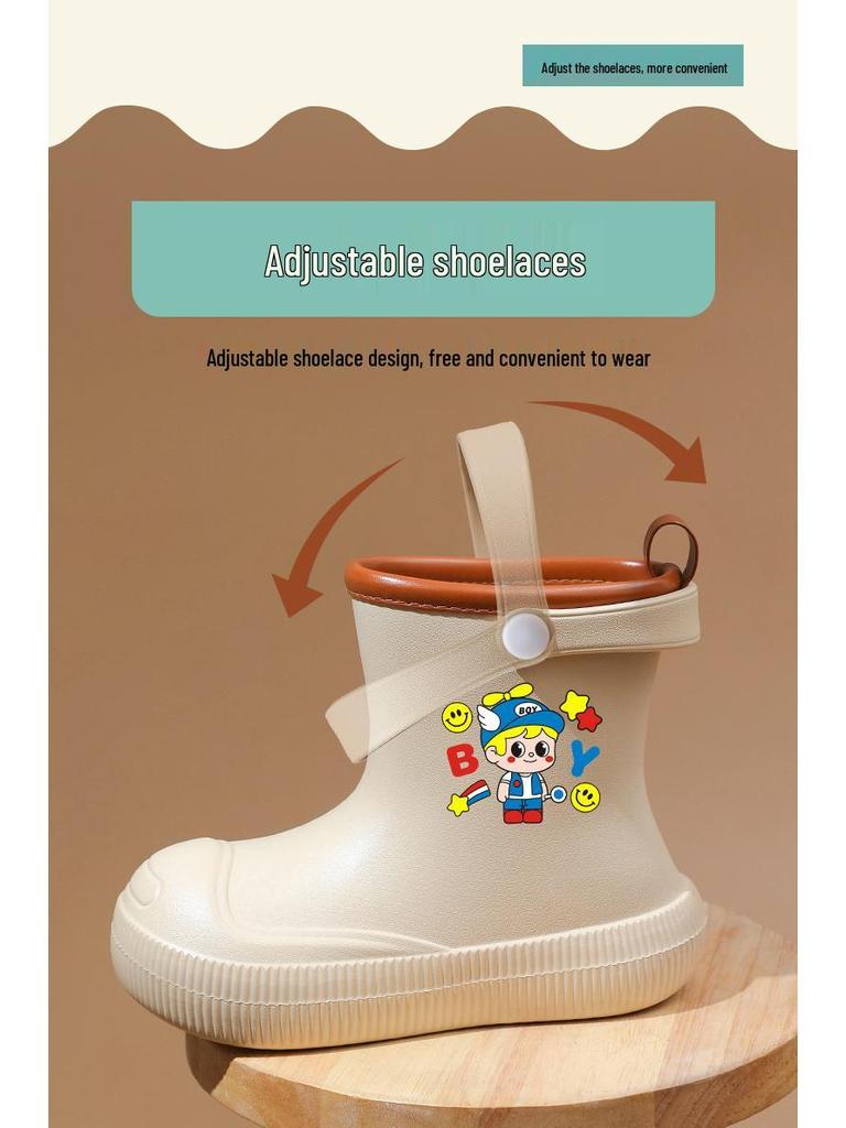 2026 New Style Children's Waterproof Rain Boots: Short Ankle, Non-Slip EVA for Boys and Girls