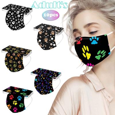 Engångsmask för kvinnor och män, industriellt 3-lagers öronöglor, 10 st.