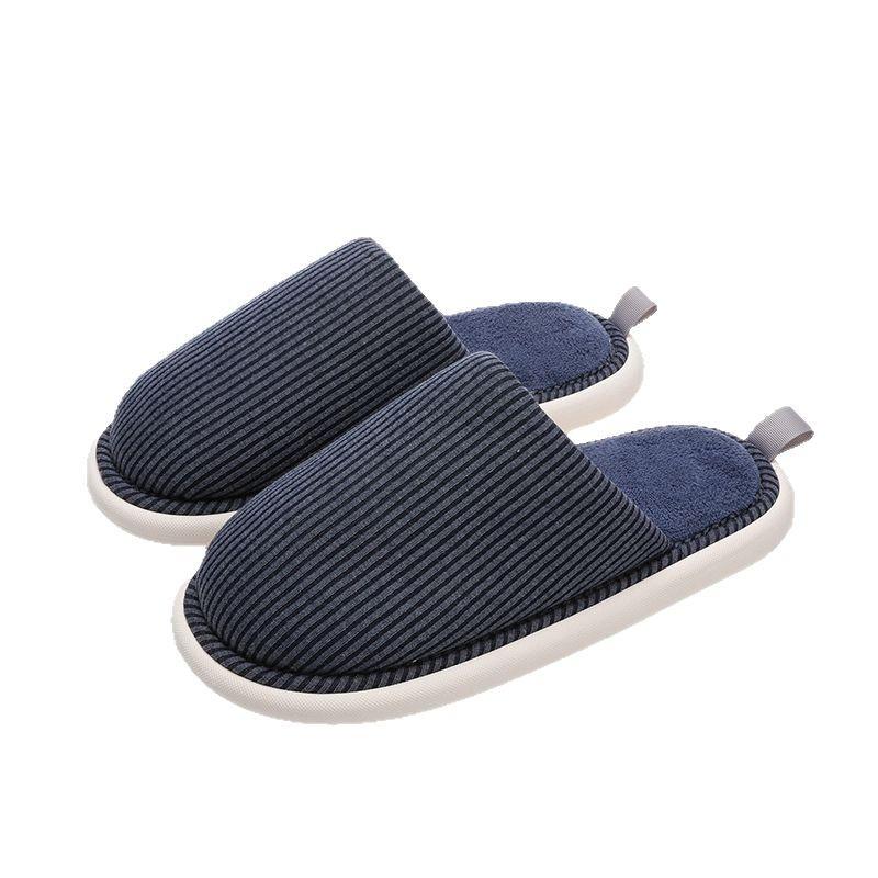 Cotton Slippers Women Autumn Winter Couples Floor Plush Slippers Men Home Use Stain Resistant Anti Slip Factory Wholesale