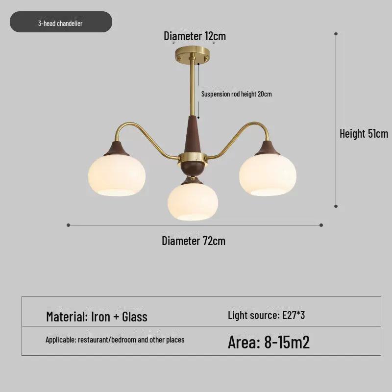 "French-Japanese Wabi-Sabi Style Chandelier: Bauhaus-Inspired Medieval Design for Living Room, Bedroom, or Restaurant"